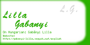 lilla gabanyi business card
